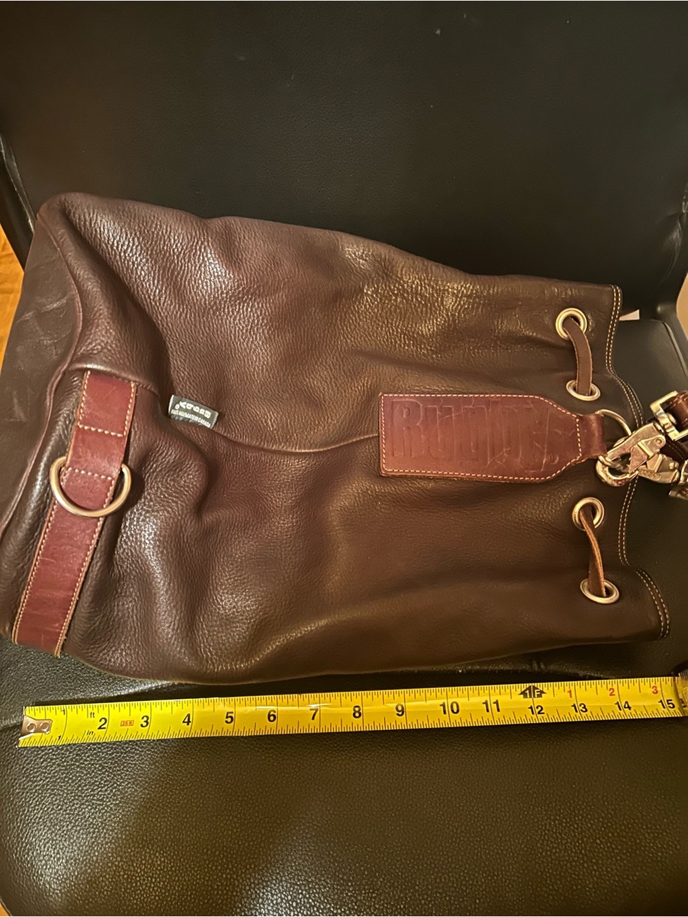 Vintage Brown Rugby Bucket bag